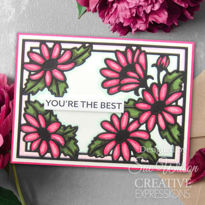 Creative Expressions Sue Wilson Frames & Tags Wild Daisy Cover Plate Craft Die