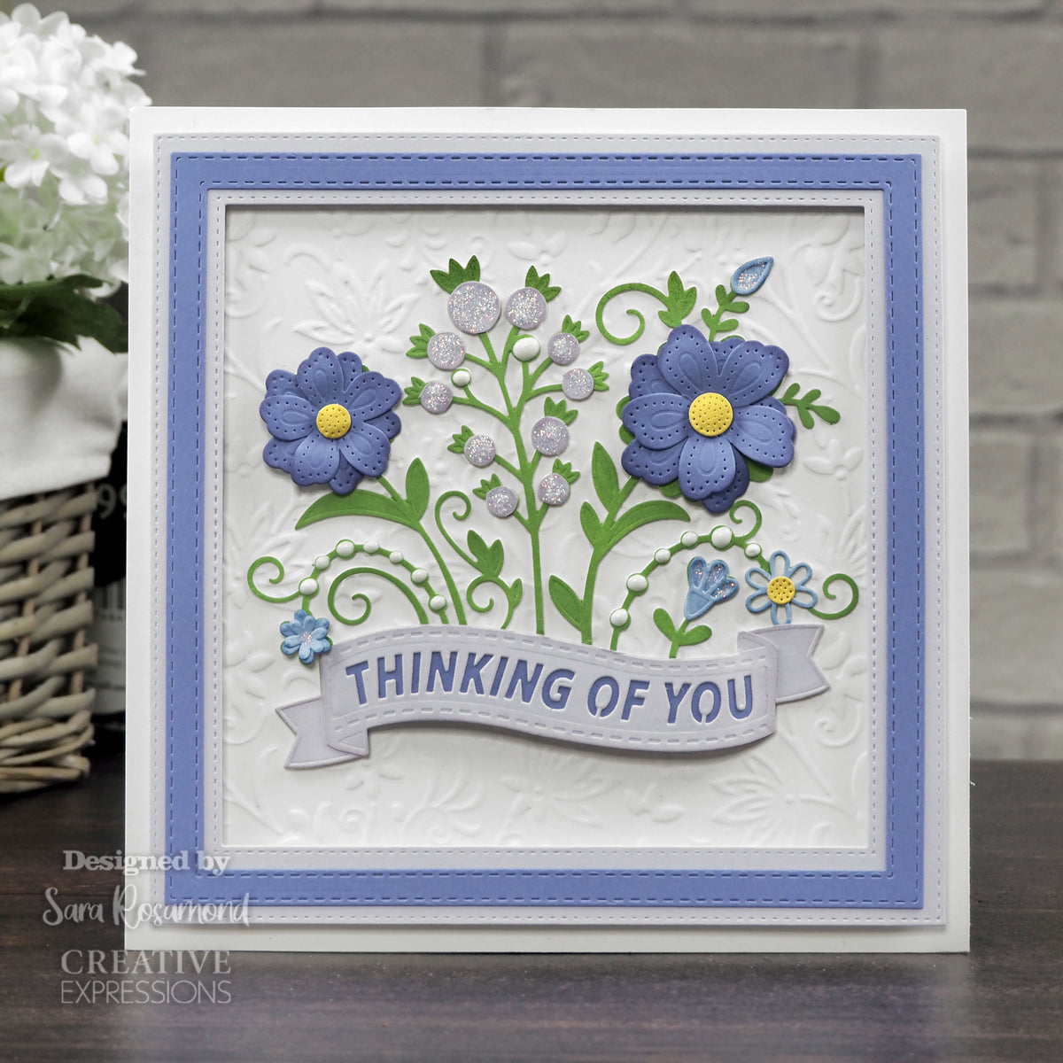 Matrices de découpe pour bannières florales « Floral Wishes » de Sue Wilson – Creative Expressions