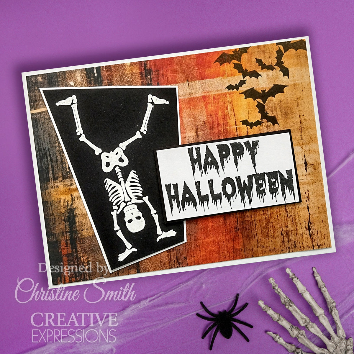 Creative Expressions Taylor Made Journals Trick Or Treat 6 in x 8 in Clear Stamp Set