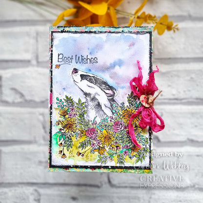 Creative Expressions Designer Boutique Tampons Floraux Vœux 15,2 cm x 10,2 cm