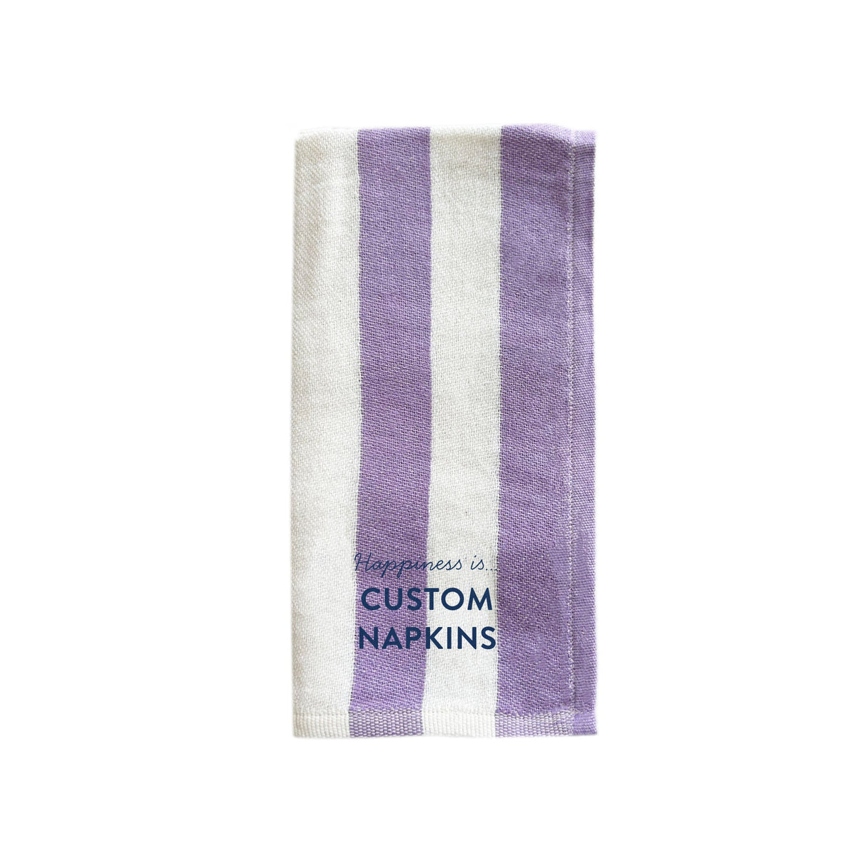 Custom Napkin, Striped Lilac