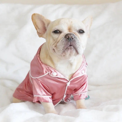 Pyjama en soie pour chien | Vêtements d'intérieur pour animaux de compagnie