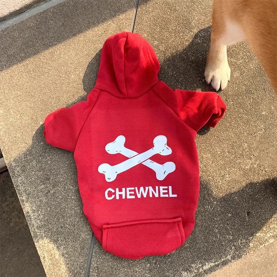 Coco Chewnel Bone Classic Dog Hoodie | Sweat à capuche pour chien