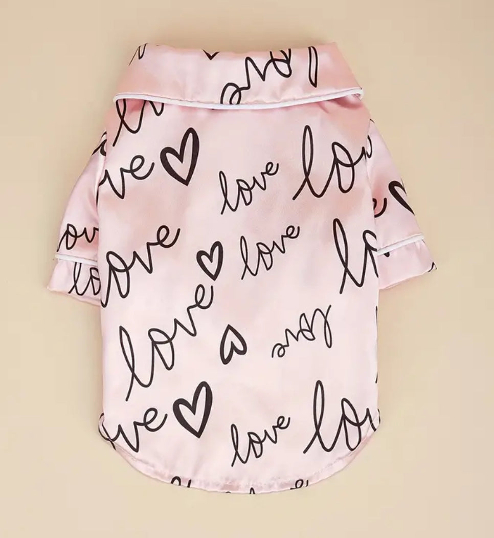 Pyjama pour chien Love Me | Ensemble de pyjama pour chien