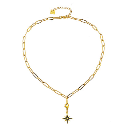 DALIA: Essential Gold Chain Link Paper-Clip Necklace