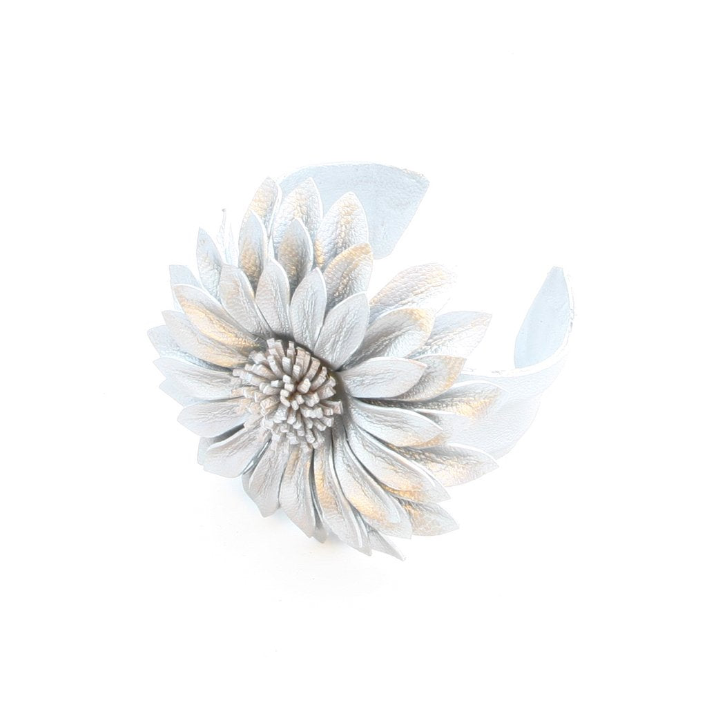 Leather Flower Cuff