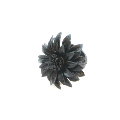 Leather Flower Ring