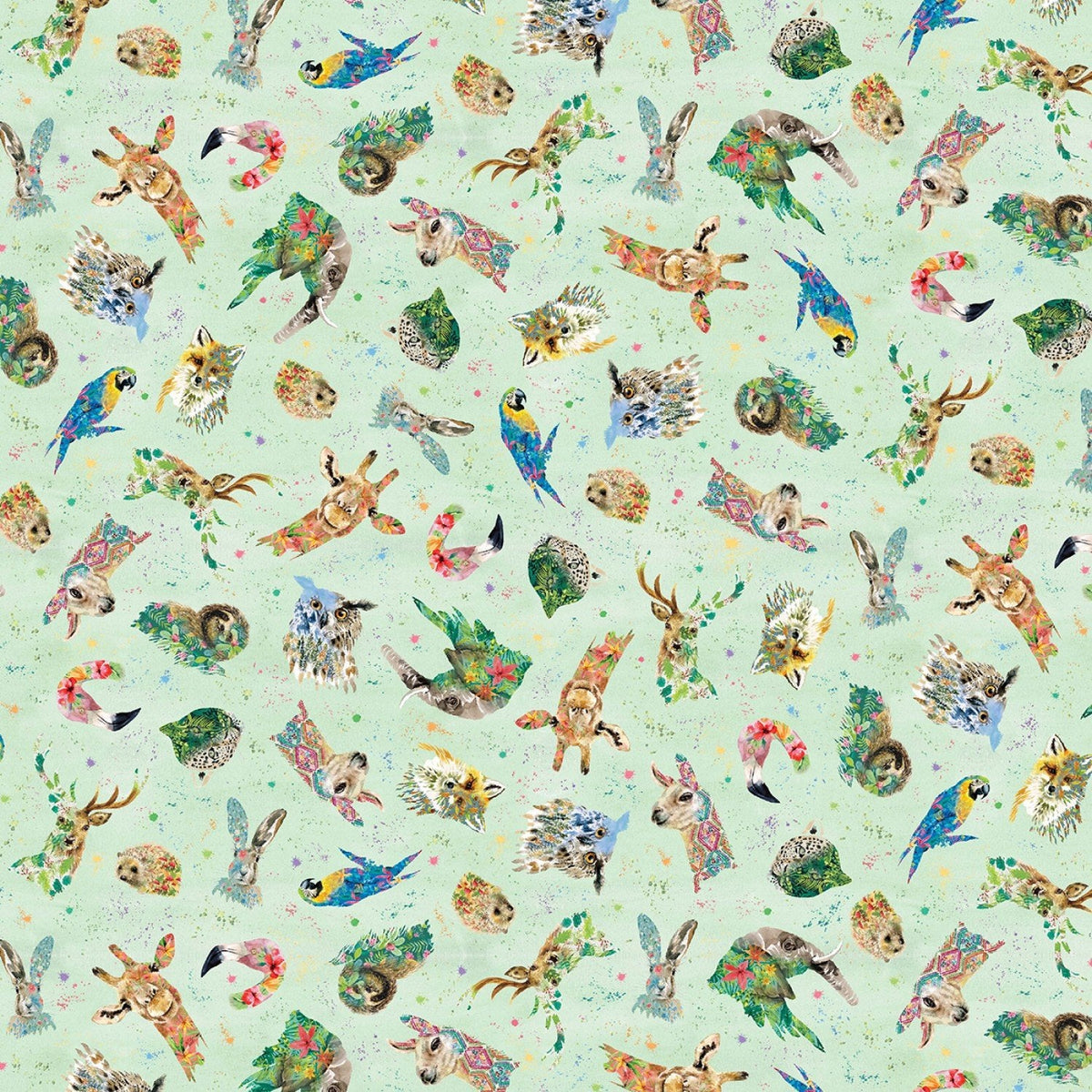 Pinceau de nature par Louise Nisbet - Portrait de faune verte sur fond flou