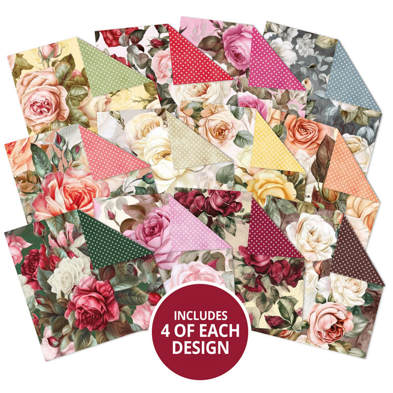 Blocs de papier Duo Design - Roses éclatantes et Points ravissants