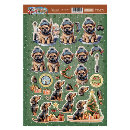 Border Terrier & Dachshund Decoupage Topper Sheet