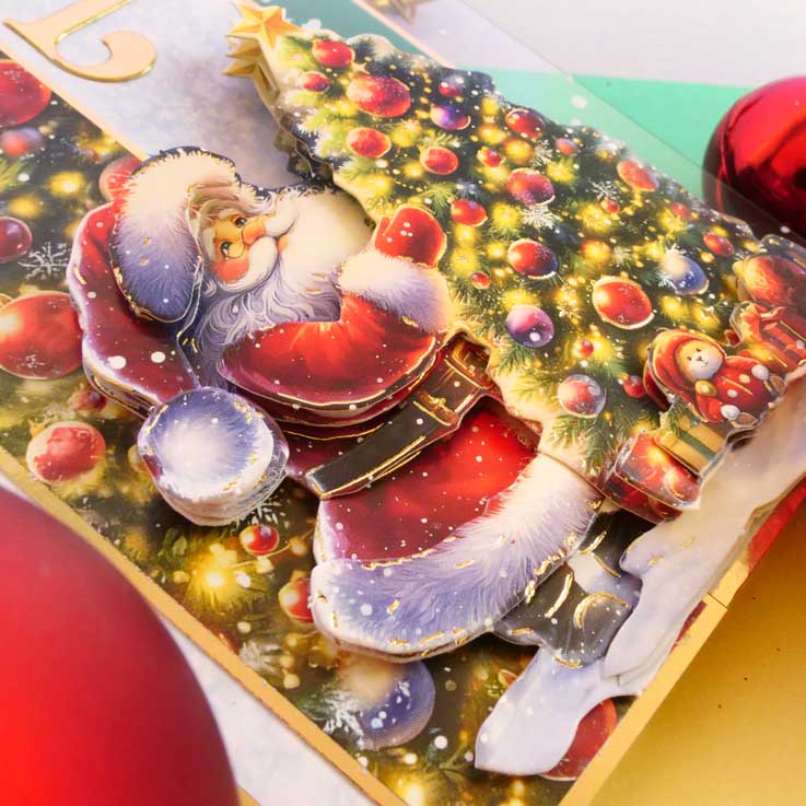 Père Noël amusant : feuille de découpage à monter