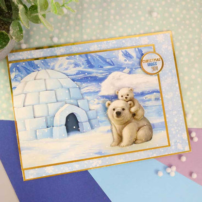Feuille de décoration pour découpage Ours polaires
