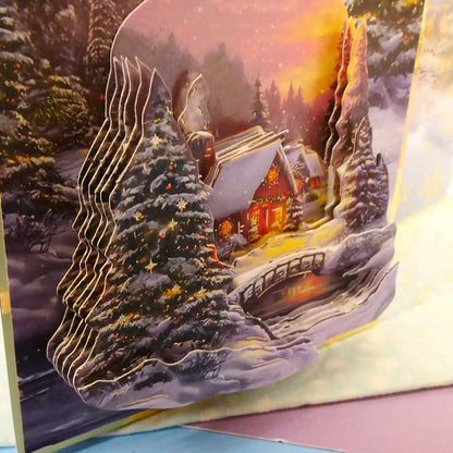 Feuille de Découpage Village enneigé