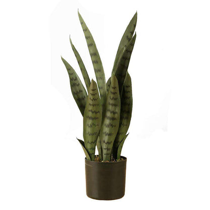 Dezi Sansevière Artificielle Serpentine Vert Foncé en Pot 53 cm