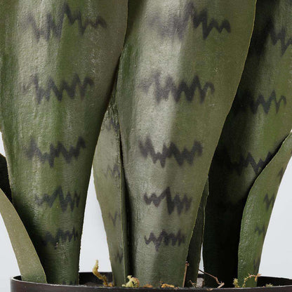 Dezi Sansevière Artificielle Serpentine Vert Foncé en Pot 53 cm