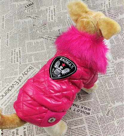 Bomber Dog Jacket with Hood | Dog Jacket for Cold Weather