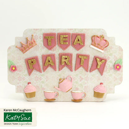 Large Bunting Alphabet Silicone Mould