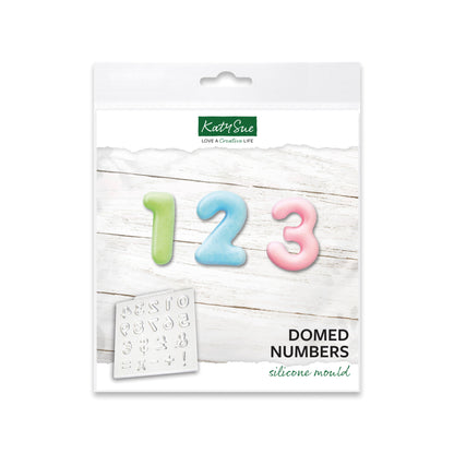 Domed Numbers Silicone Mould