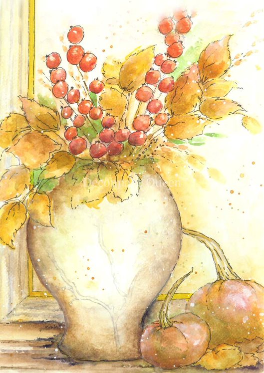 Ellen J Goods - Feuilles cueillies Papier de riz A4 - 5 feuilles