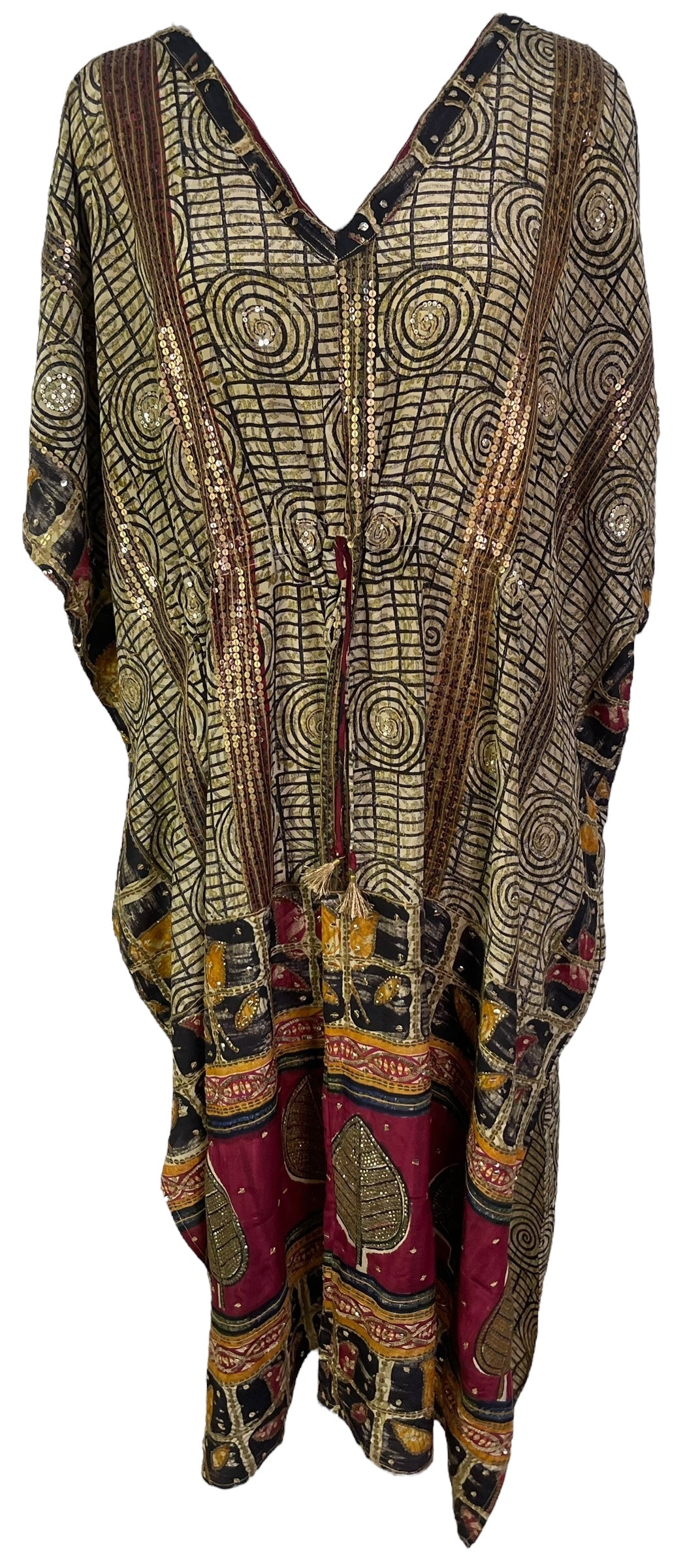 PRC6760 Kaftan long Avatar en pure soie