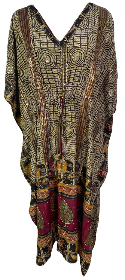PRC6760 Kaftan long Avatar en pure soie