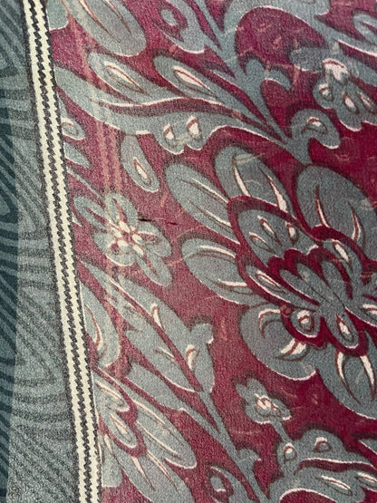 PRG7183 Tunique longue en pure soie transparente avec liens sur les côtés