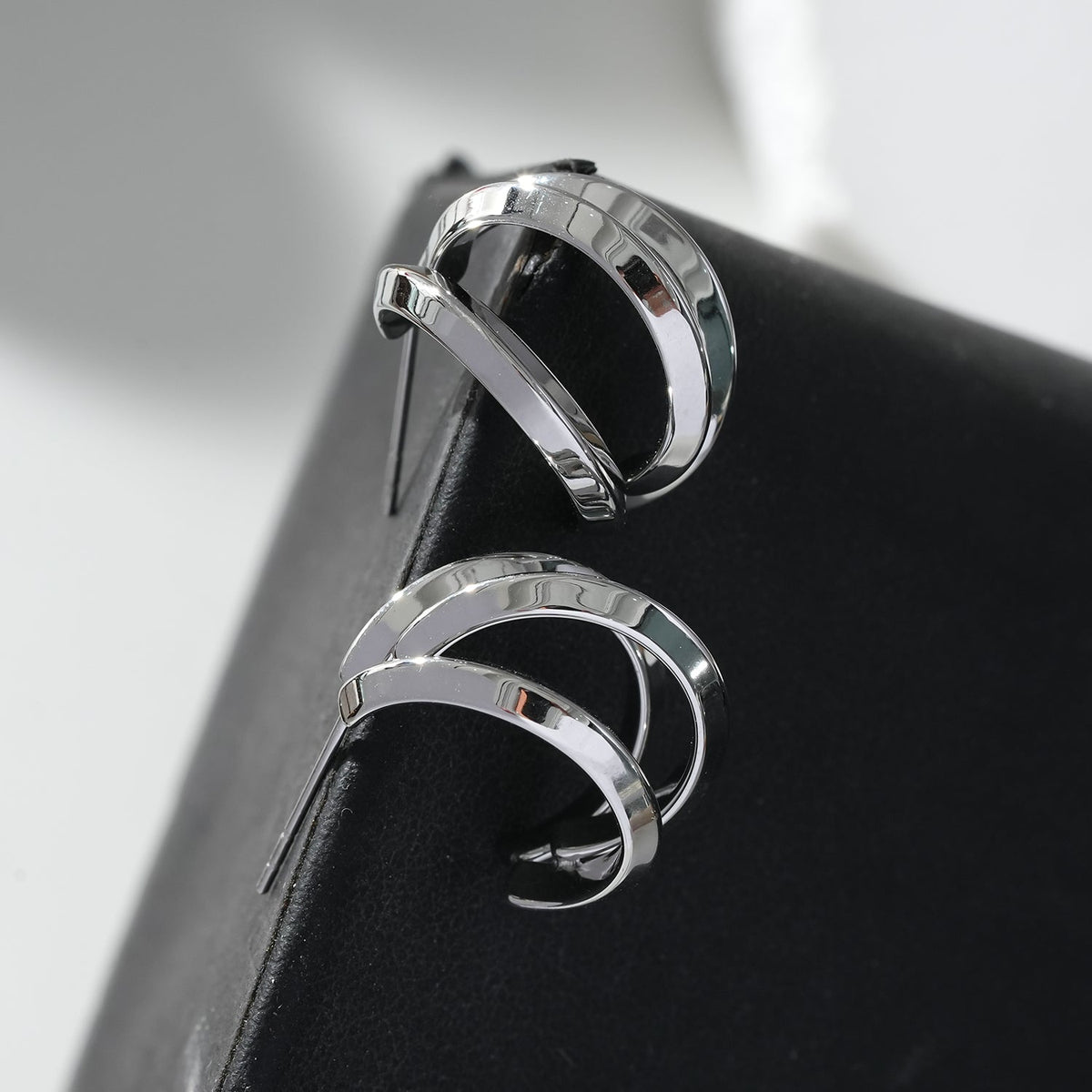 GRIZZANA : Boucles d'oreilles créoles triples en argent
