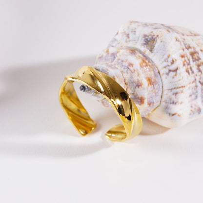 ELIAS : Bague moderniste formes et textures