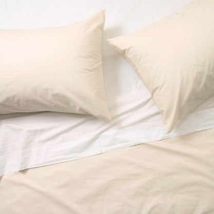 Parure de draps en percale de coton biologique essentielle