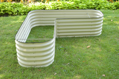 Kit de bac de jardin en L de 43 cm de haut