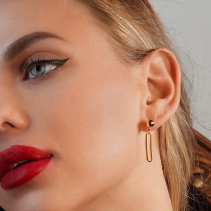 DULCE : Boucles d'oreilles contemporaines trombone et billes