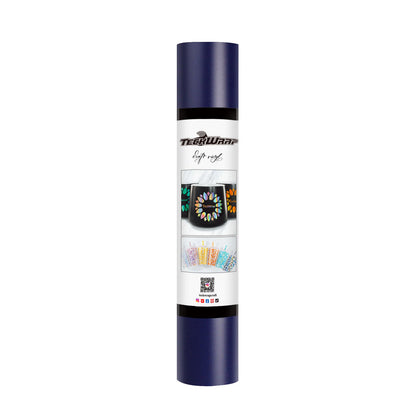 Vinyle adhésif mat TeckWrap | Bleu foncé | Ultra-fin et flexible | Idéal pour les autocollants muraux, le scrapbooking, et plus encore