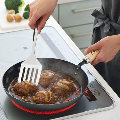 Yoshikawa Cook-Pal REN 24cm Nitrided Carbon Steel Deep Fry Pan