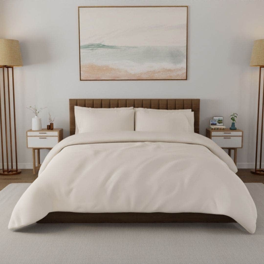 Parure de draps en percale de coton biologique essentielle