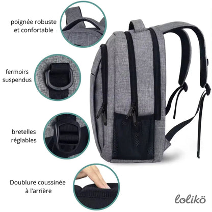 Sac à dos polyvalent gris