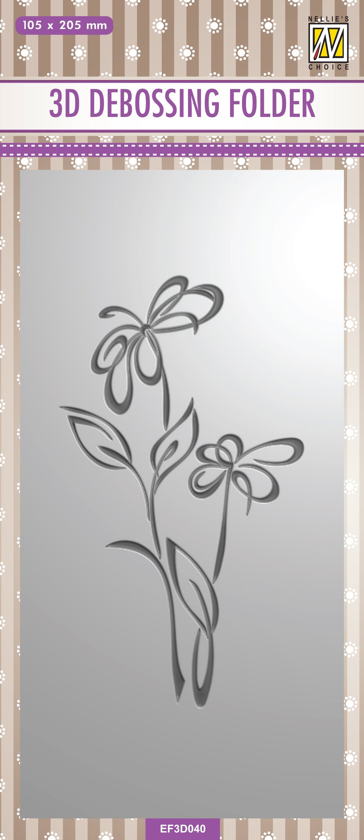 Nellie's Choice Classeur d'embossage 3D Slimline - Fleur
