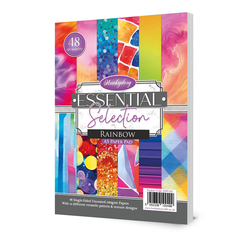 Hunkydory Essential Selection Paper Pad - Rainbow