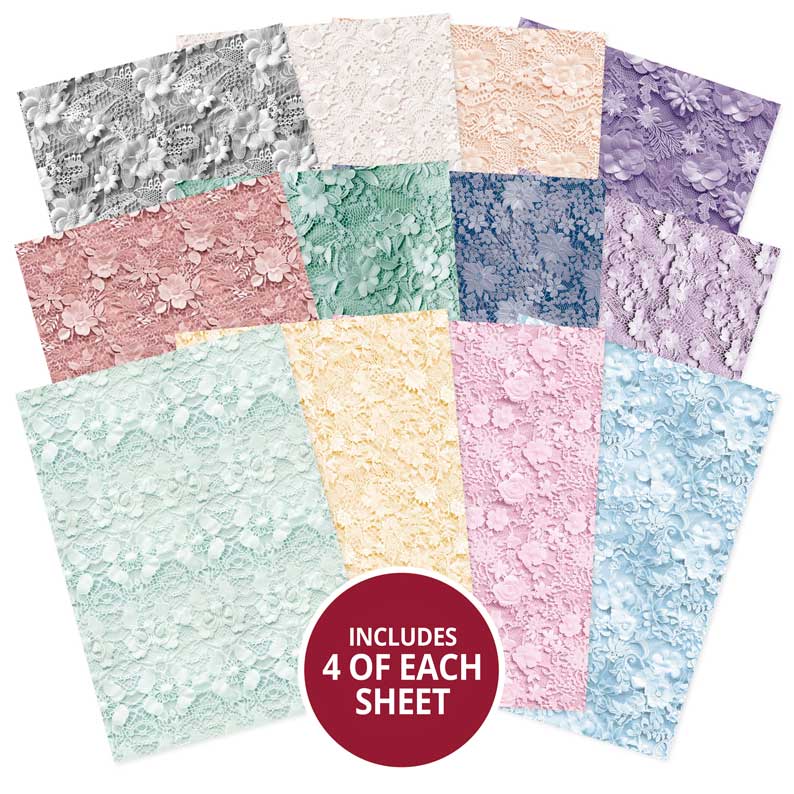 Bloc de papier Hunkydory Essential Selection - Dentelle