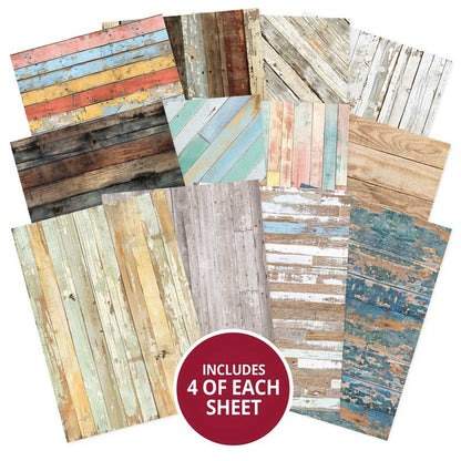 Bloc de papier Hunkydory Essential Selection - Bois vieilli