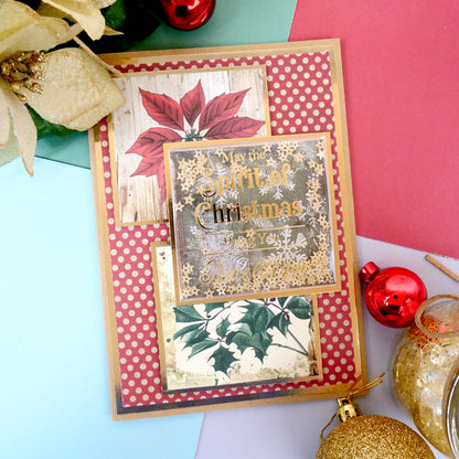 Bloc de papier Hunkydory Essential Selection - Kraft de Noël