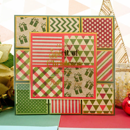 Bloc de papier Hunkydory Essential Selection - Kraft de Noël
