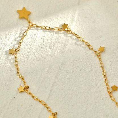 Collier pendentif EVELYN mini étoiles et zircones