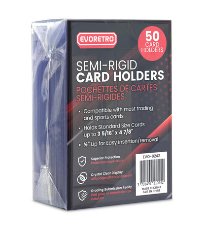 EVORETRO Semi-Rigid Card Holders - Grading 3 5/16” × 4 7/8”