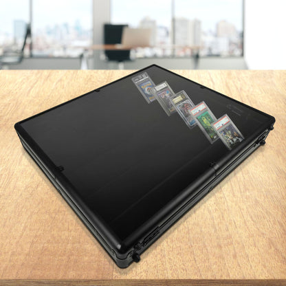 EVORETRO Lockable Display Case – Secure Showcase 24x36x4 Inch Black with removal Separator