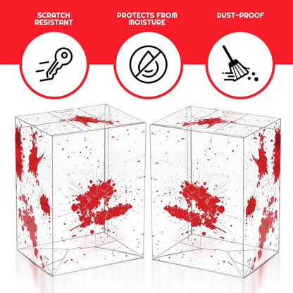 Funko Pop 4 Inches - Red Blood with Bullet Holes - EVORETRO PET Protector 0.40MM - Pack of 10
