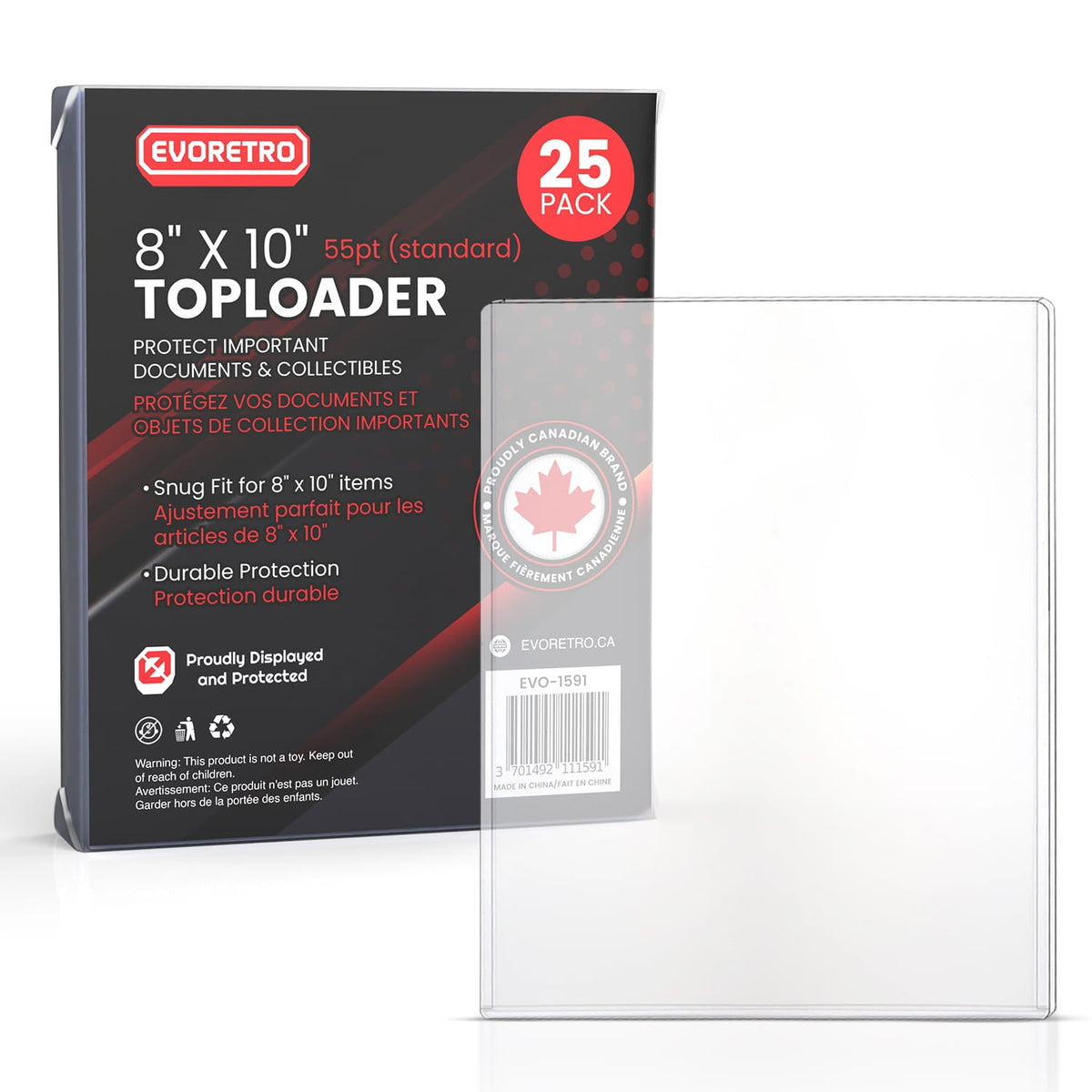 EVORETRO Hard Plastic Toploaders for Photos, Documents & Posters