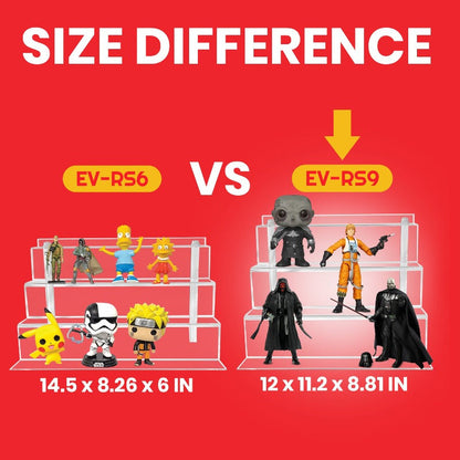 EVORETRO Acrylic Display Risers for Funko Pops and Action Figures 6 Inch - RS9  Shelve Inch