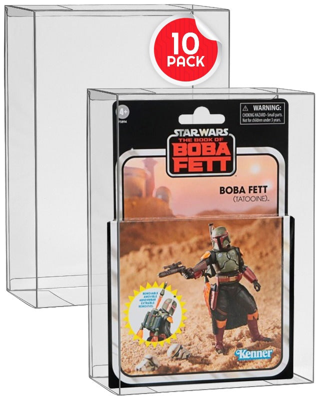 EVORETRO Présentoir pour Figurines d'Action Star Wars et GI Joe sous Blister 3,75'' Profondeur 44MM - Lot de 10