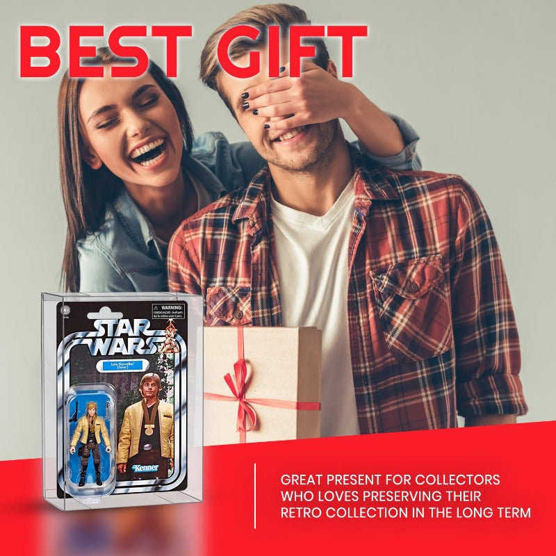 EVORETRO Présentoir pour Figurines d'Action Star Wars et GI Joe sous Blister 3,75'' Profondeur 44MM - Lot de 10