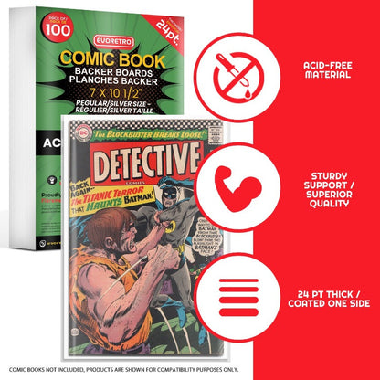 Cartons de protection pour comics Regular-Silver - Cartons 24PT